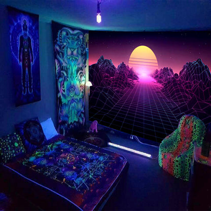 Fluorescent Tapestry Game Dormitory Living Room Decoration Hanging Cloth