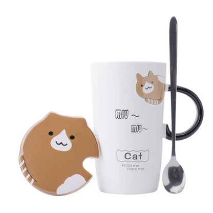 Creative Ceramic Mugs Cute Breakfast Coffee Cup Korean Versi