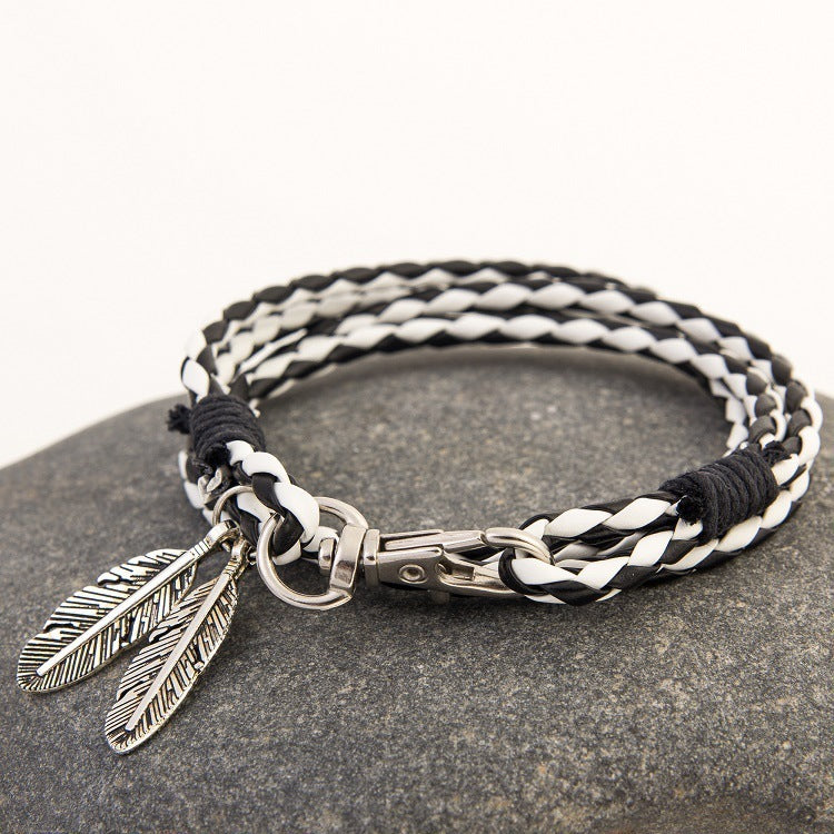 Fashion Jewelry Leather Charm Friendship Bracelets & Bangles