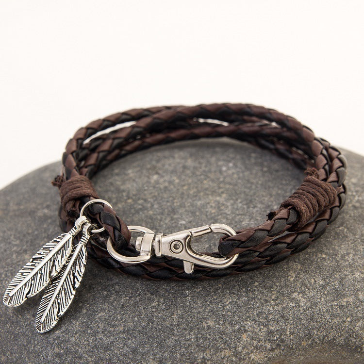 Fashion Jewelry Leather Charm Friendship Bracelets & Bangles