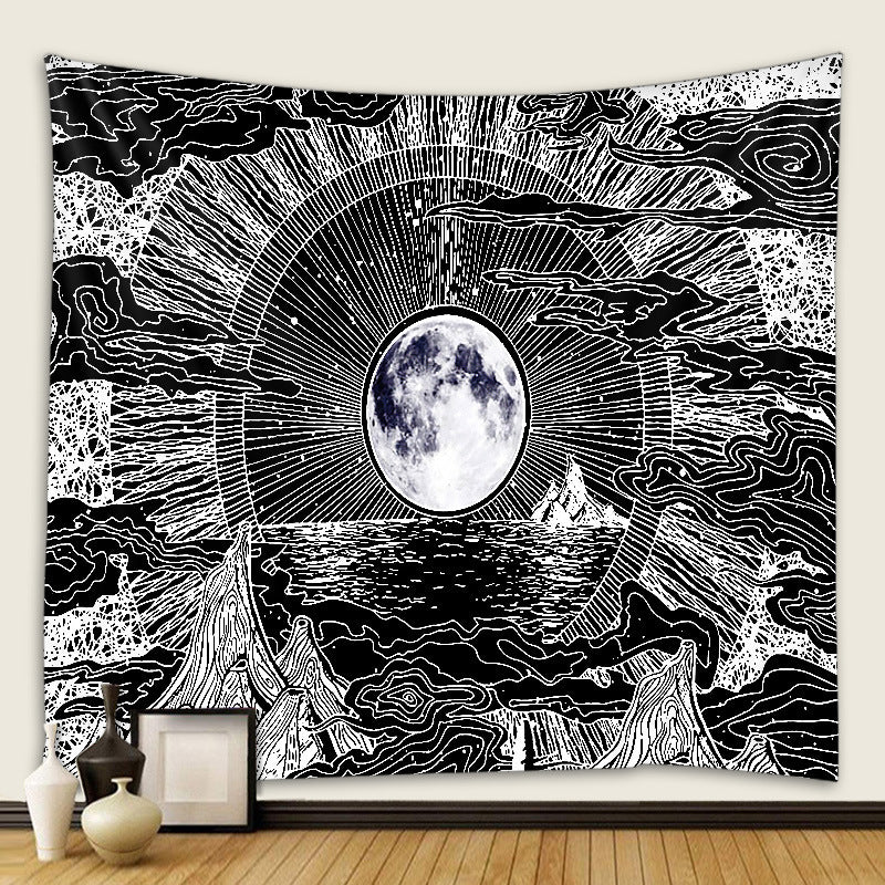 Black And White Series Tapestry Cross-border Explosion Background Cloth