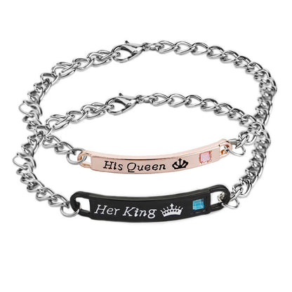 Fashion Simple English Alphabet Men's And Women's Bracelets