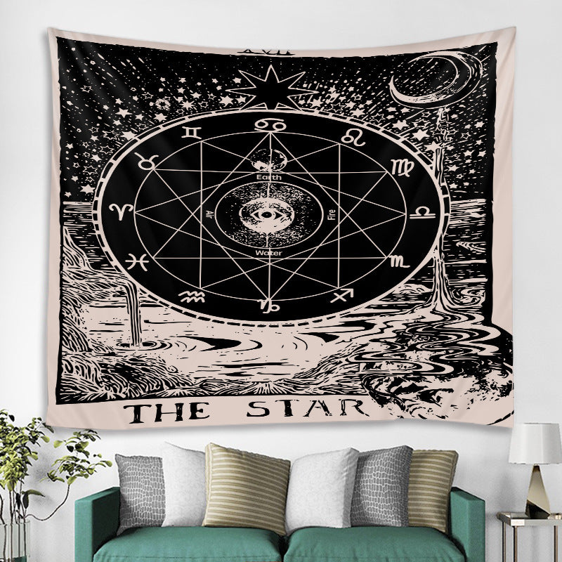 Black And White Series Tapestry Cross-border Explosion Background Cloth