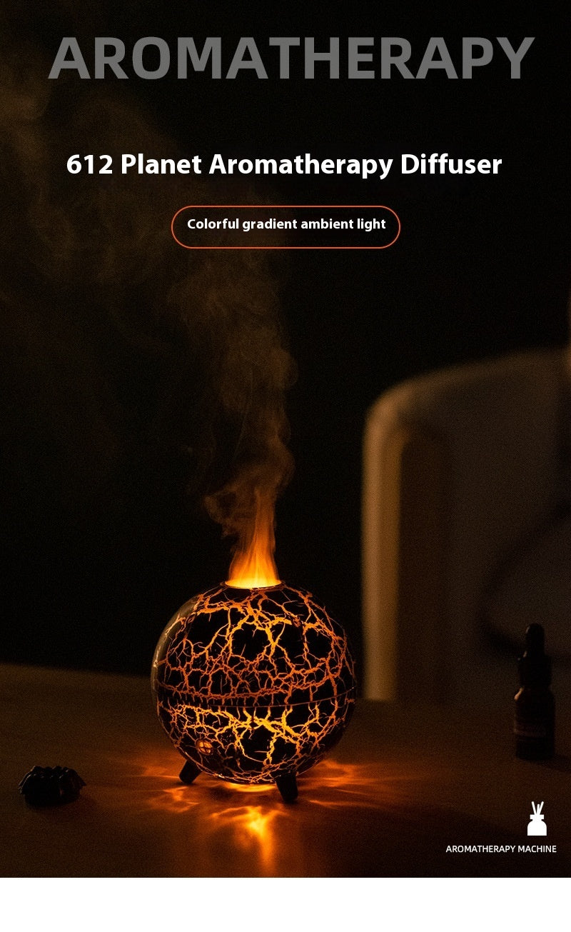 Creative Planet Colorful Atmosphere Lamp USB Humidifier 200ML Water Tank Can Add Essential Oil Household Mini Aroma Diffuser