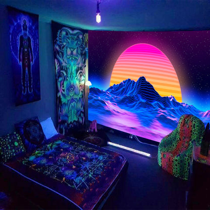 Fluorescent Tapestry Game Dormitory Living Room Decoration Hanging Cloth