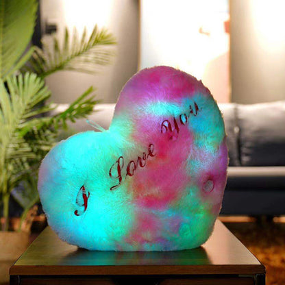 Colorful Glow Pillow Plush Toys Valentine's Day Girlfriend Gift