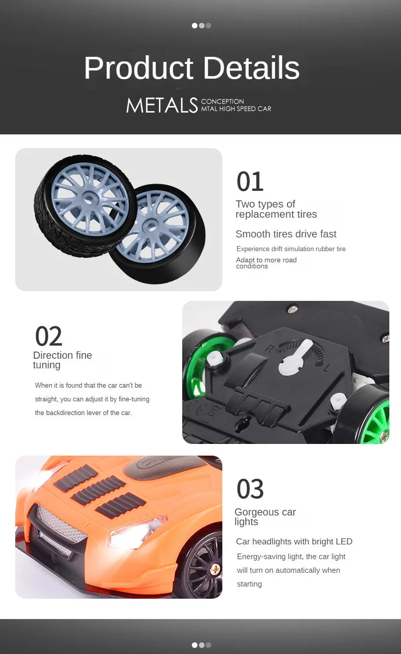 2.4G RC CAR With LED Light 4WD