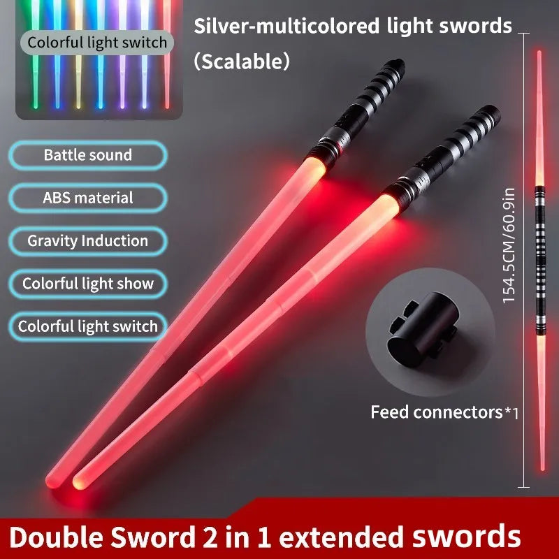 REikirc 75cm RGB  Lightsaber 2 in 1 7 colors Light Saber