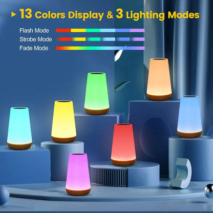 13 Color Changing Night Light RGB Remote Control Touch Dimmable Lamp