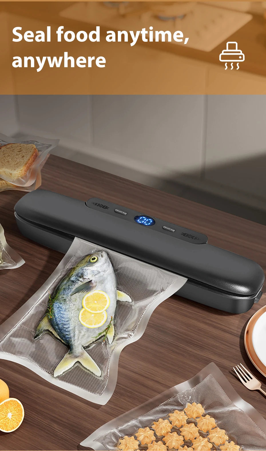 Food Vacuum Sealer with Free 10pcs Vacuum bags