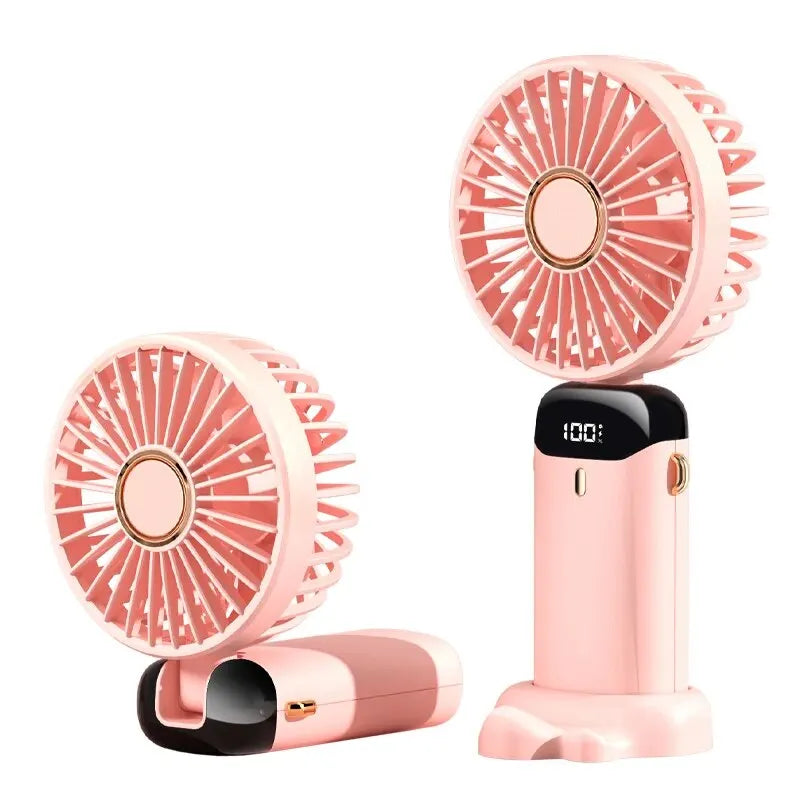 USB Handheld Mini Fan Foldable Portable Neck Hanging Fans 5 Speed