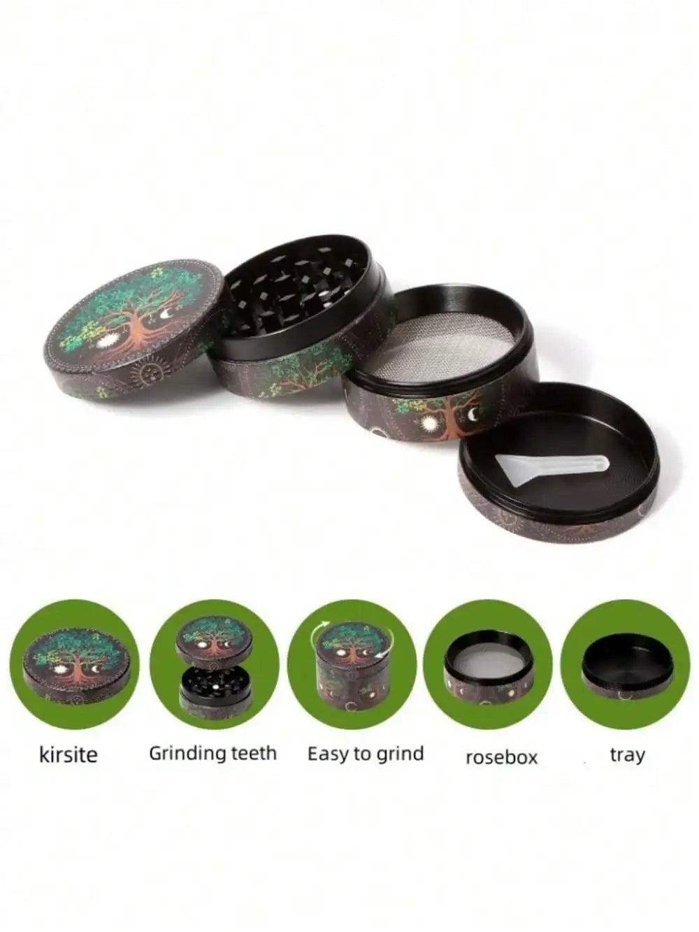 40/50mm Metal Herb Grinder Leopard Print