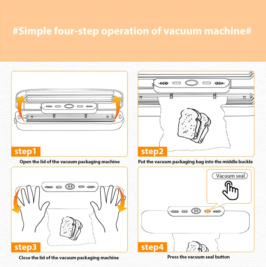 Food Vacuum Sealer with Free 10pcs Vacuum bags