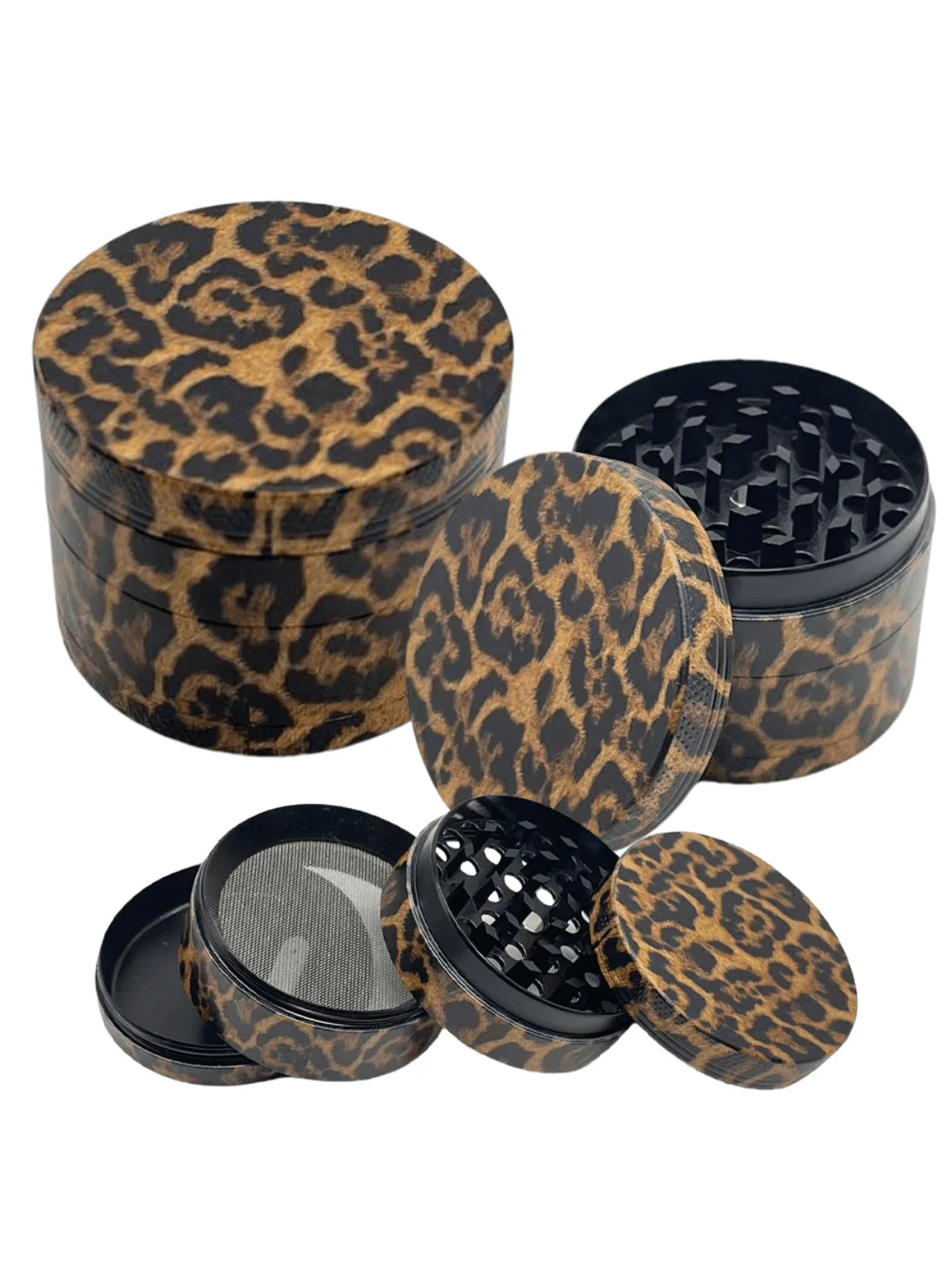 40/50mm Metal Herb Grinder Leopard Print