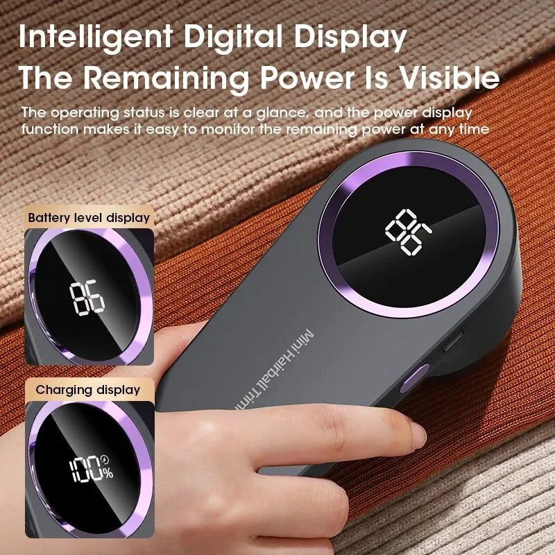 LED Digital Electric Lint Remover for Clothing