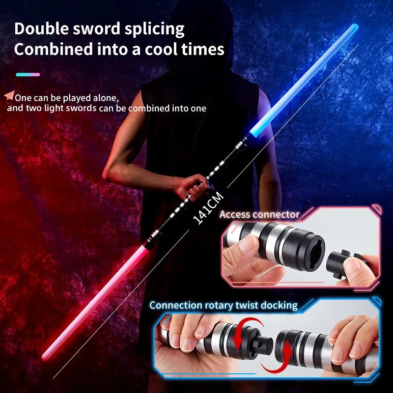 REikirc 75cm RGB  Lightsaber 2 in 1 7 colors Light Saber