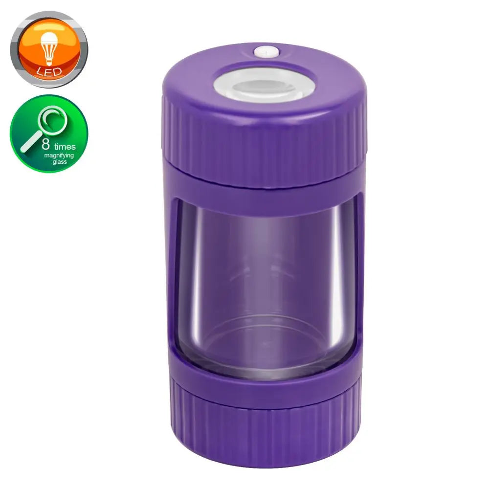 4 In 1 LED Tobacco Storage Jar with Grinder