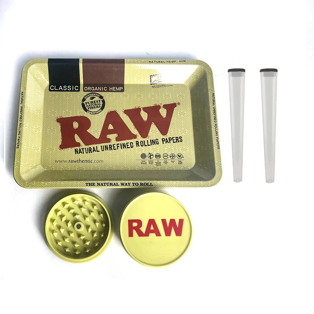 2-layer 50mm Herbal Tobacco Grinder Herb Metal Rolling Tray Kit