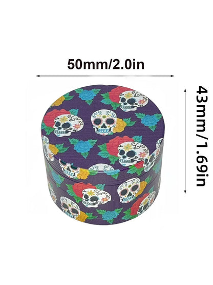 2inch Metal Skull Herb Grinder 4-Layers