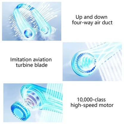 Neck Bladeless Fan Mini Ultra Long Life