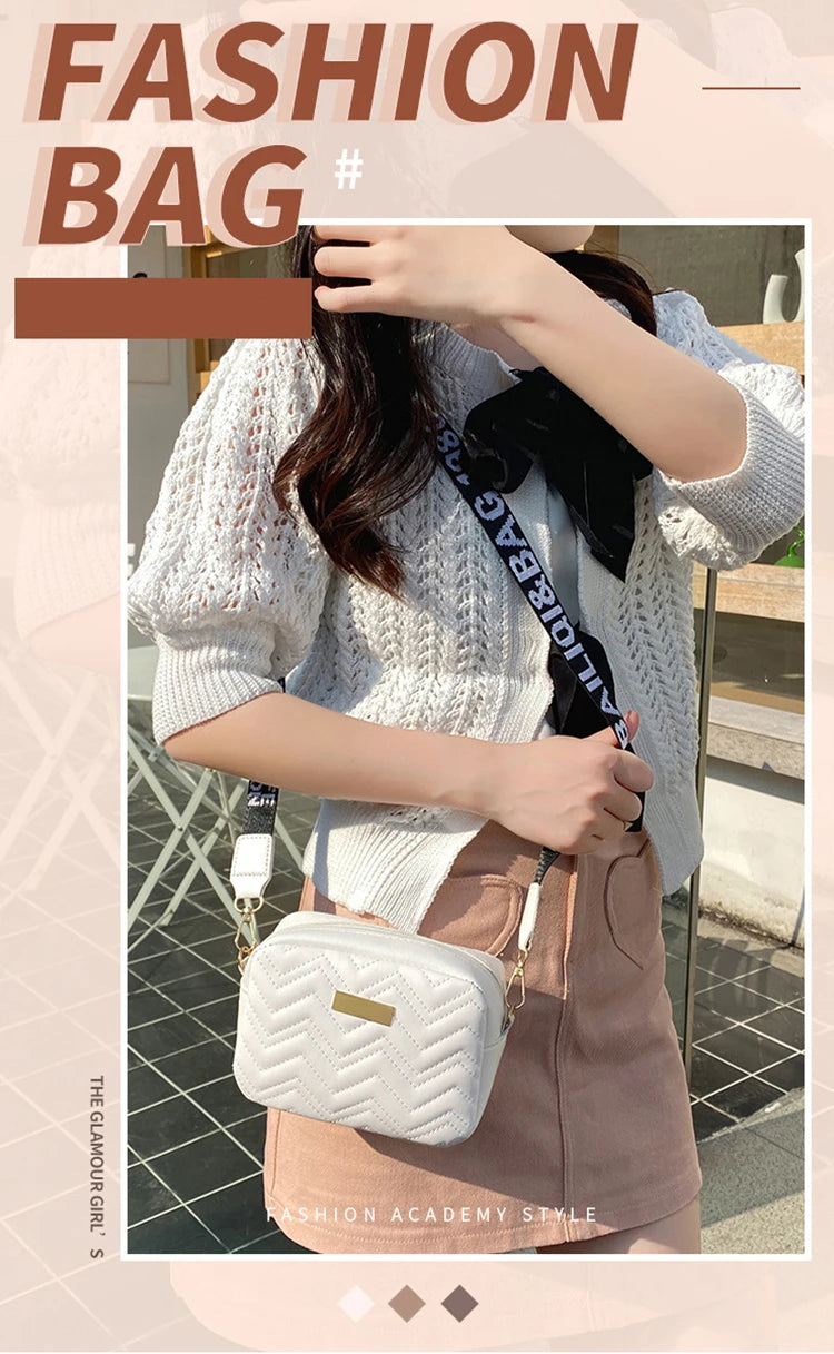 Wave Embroidery Square Bag for Women