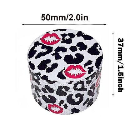 40/50mm Metal Herb Grinder Leopard Print