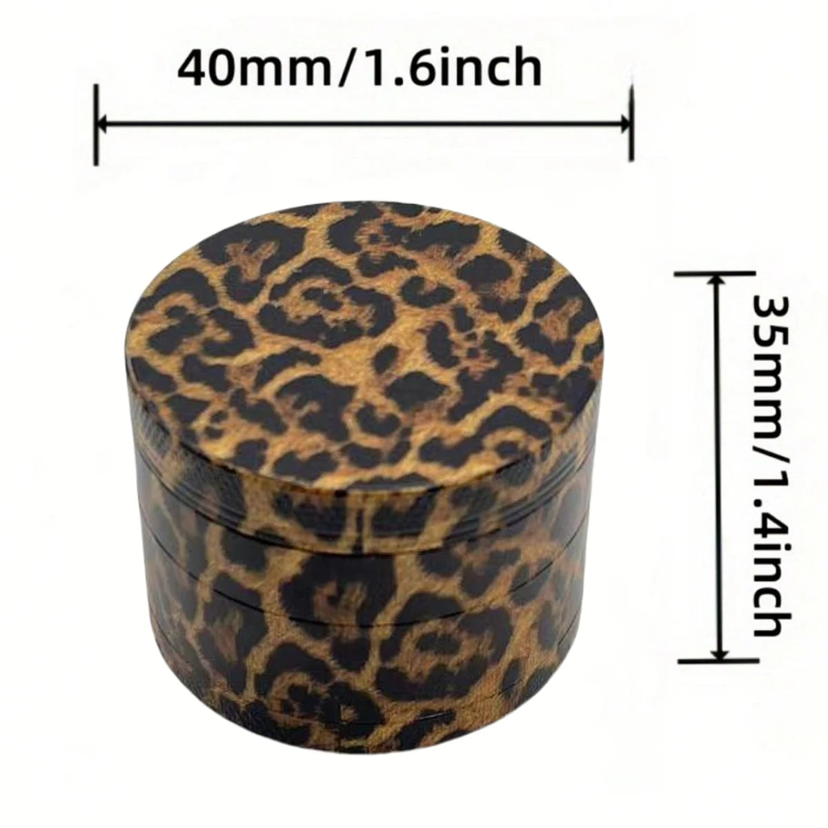 40/50mm Metal Herb Grinder Leopard Print