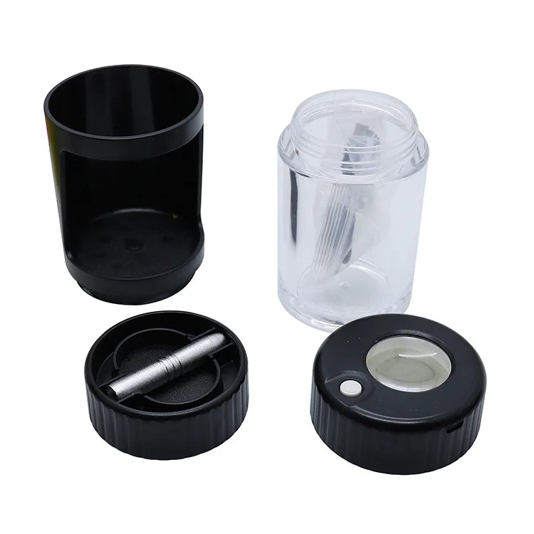 4 In 1 LED Tobacco Storage Jar with Grinder