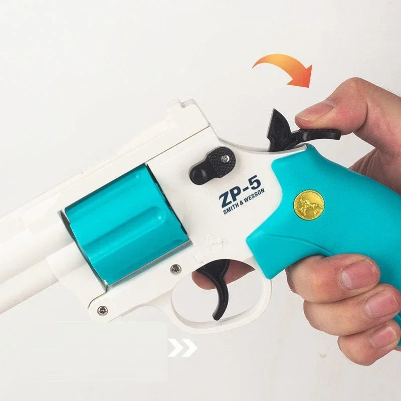 Soft Dart Bullet ZP5 Revolver Pistol Launcher Toy