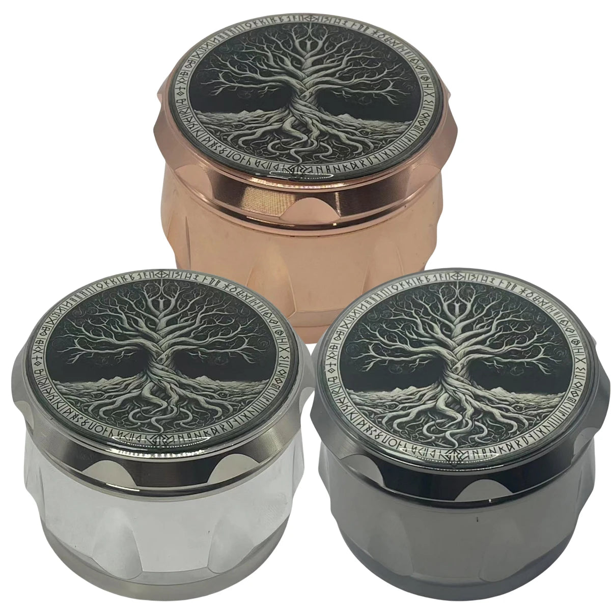 2.6inch Metal Tree Herb Grinder 4-Layers