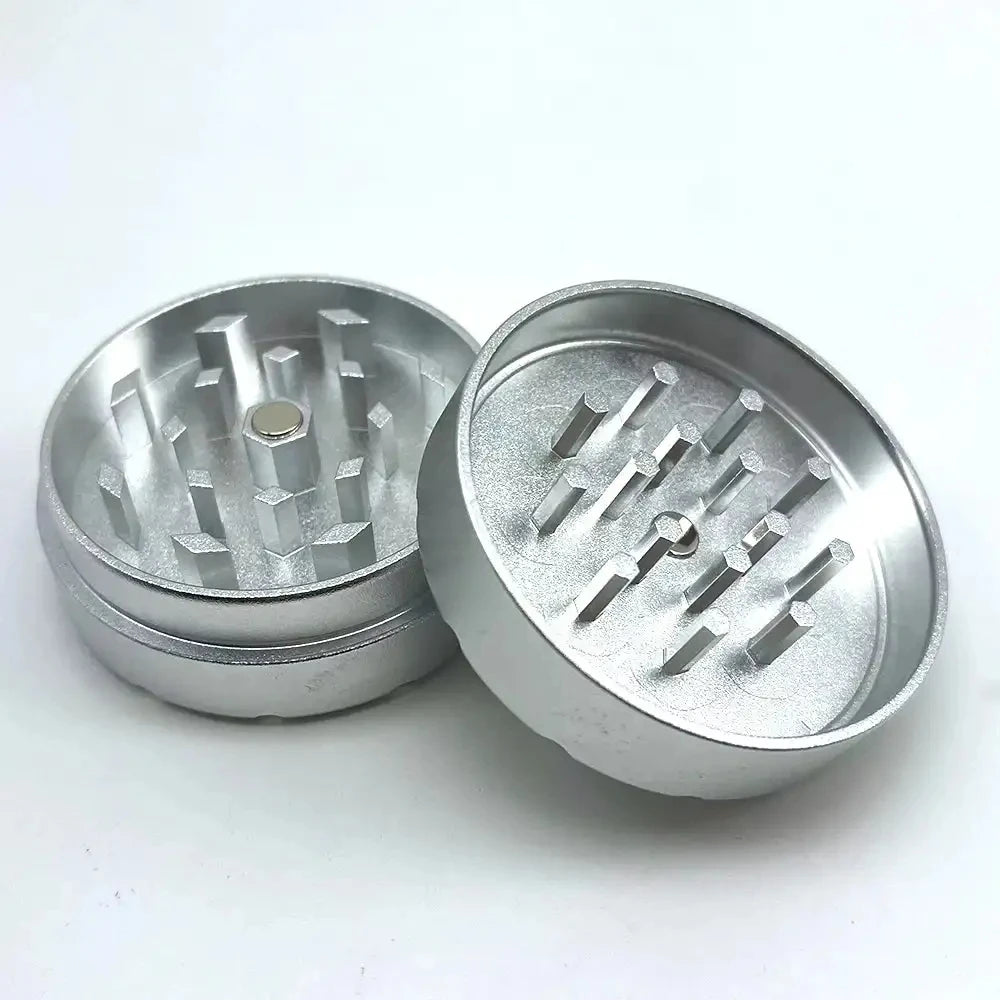 2-layer 50mm Herbal Tobacco Grinder Herb Metal Rolling Tray Kit