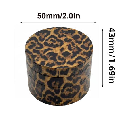 40/50mm Metal Herb Grinder Leopard Print