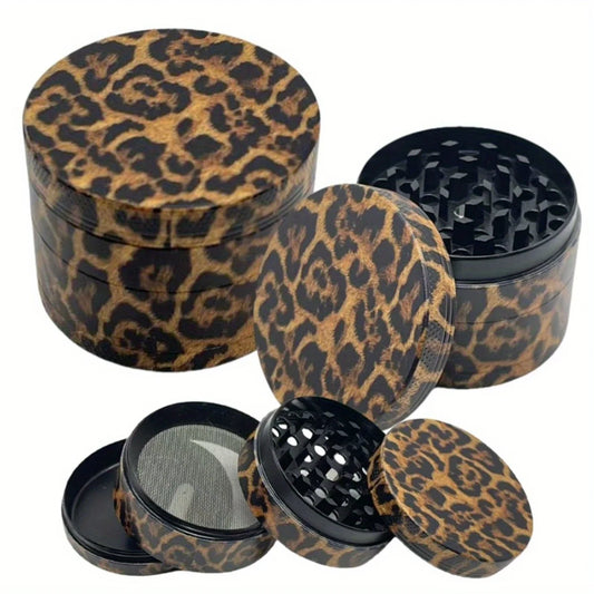 40/50mm Metal Herb Grinder Leopard Print