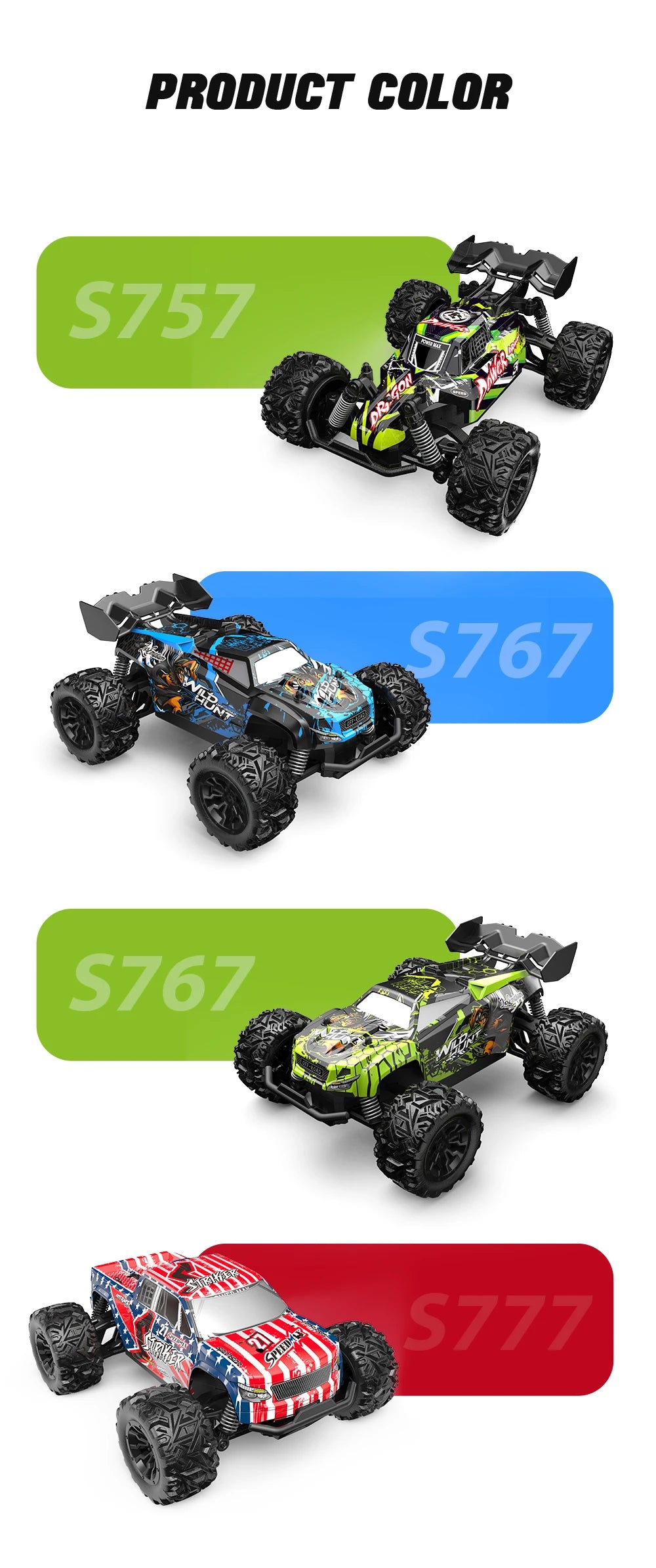 1:20 Off Road RC Car 2.4G Radio Remote Control Cars RTR High Speed Climbing Drift Remote Control Monster Truck Toys for Children