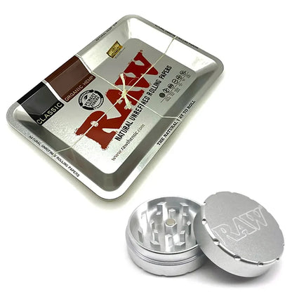 2-layer 50mm Herbal Tobacco Grinder Herb Metal Rolling Tray Kit