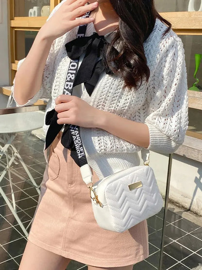 Wave Embroidery Square Bag for Women