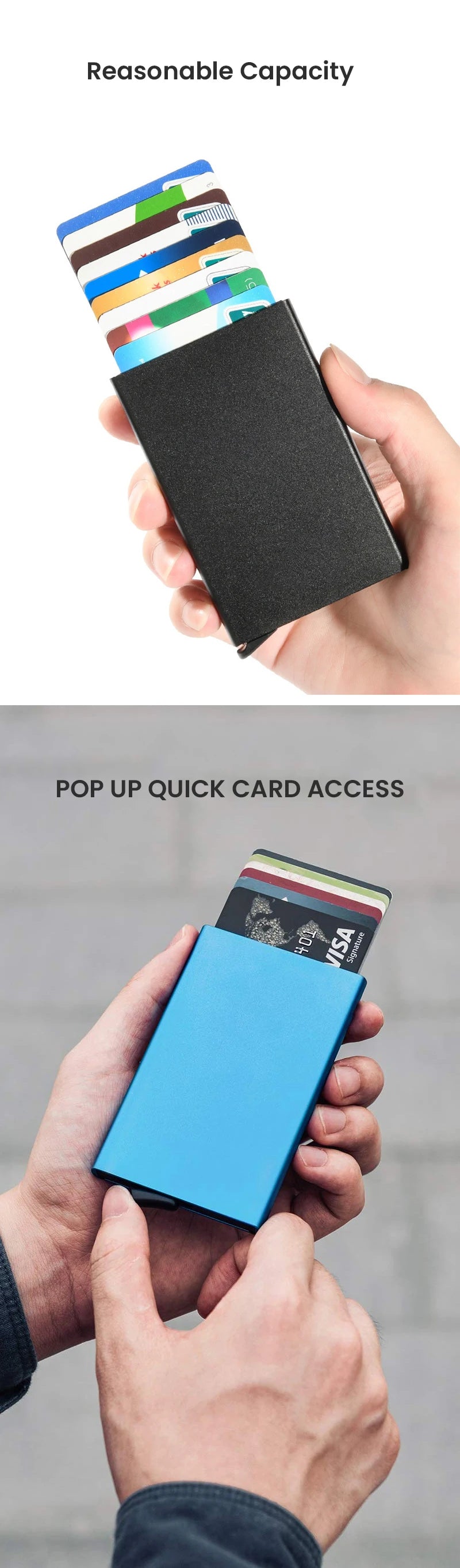 RFID Blocking Slim Pop-Up Wallet