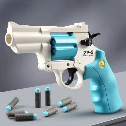 Soft Dart Bullet ZP5 Revolver Pistol Launcher Toy