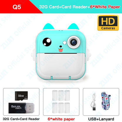 1080P HD Digital Camera Toys Instant Print for Kids With 32G Memory Card