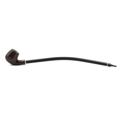 Long Smoking Tobacco Pipe with Filter 41CM Wooden Resin Removable Washable Long Bent Rod