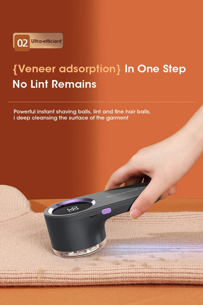 LED Digital Electric Lint Remover for Clothing