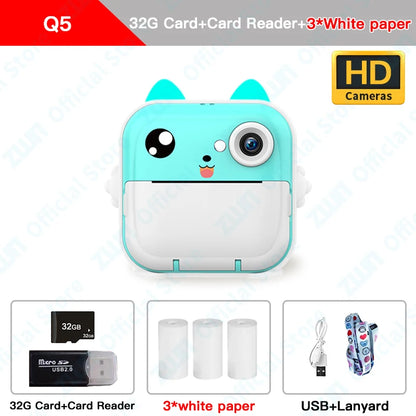 1080P HD Digital Camera Toys Instant Print for Kids With 32G Memory Card