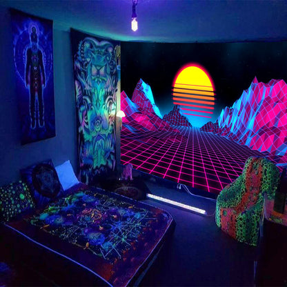 Fluorescent Tapestry Game Dormitory Living Room Decoration Hanging Cloth