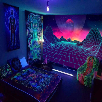 Fluorescent Tapestry Game Dormitory Living Room Decoration Hanging Cloth